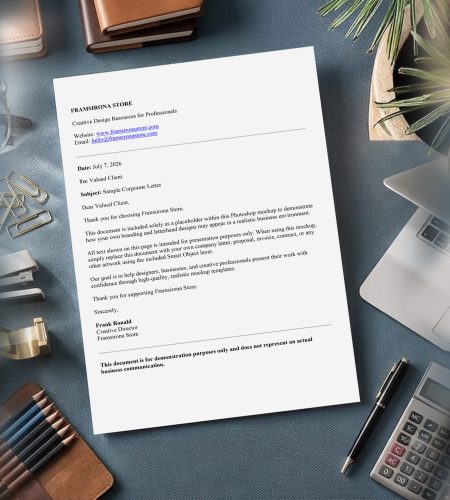 About letterhead mockup